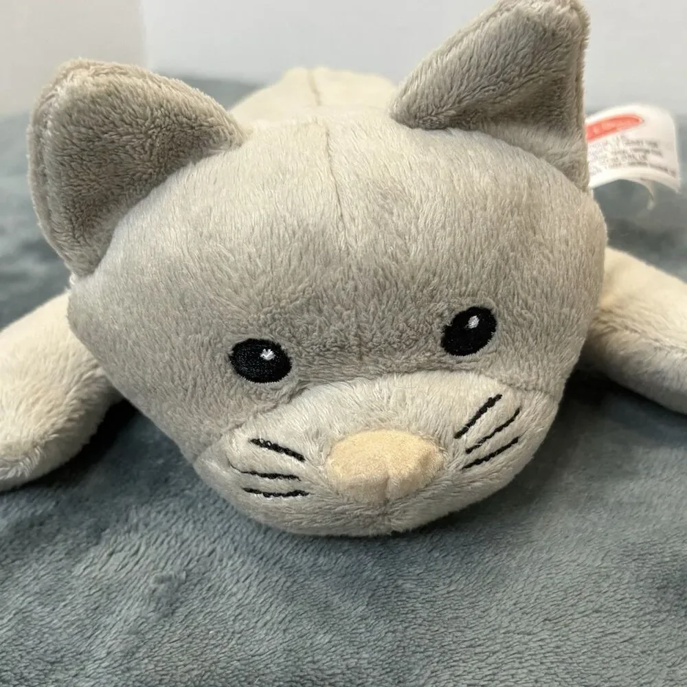 Melissa And Doug Kitty Cat Gray & Tan Puppy Dog Plush Embroidered Eyes 8
